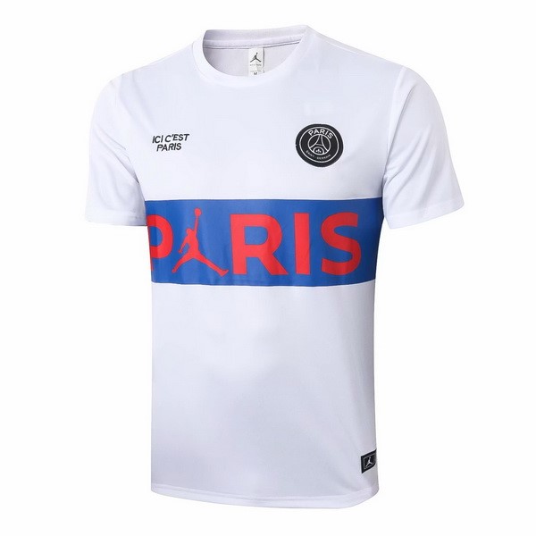 Camiseta de Entrenamiento Paris Saint Germain 2020 2021 Blanco Azul